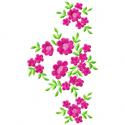 Flowers And Tree Embroidery Design 6